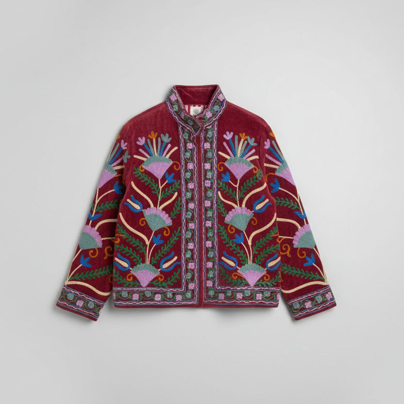 Suzani velvet bordeaux