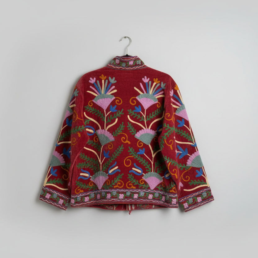 Suzani velvet bordeaux