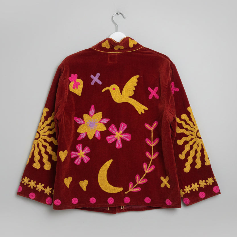 Suzani velvet bordeaux N°2