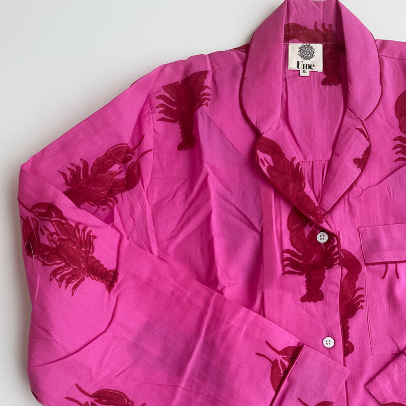 100% Katoenen pyjama - Pink Lobster 🦞