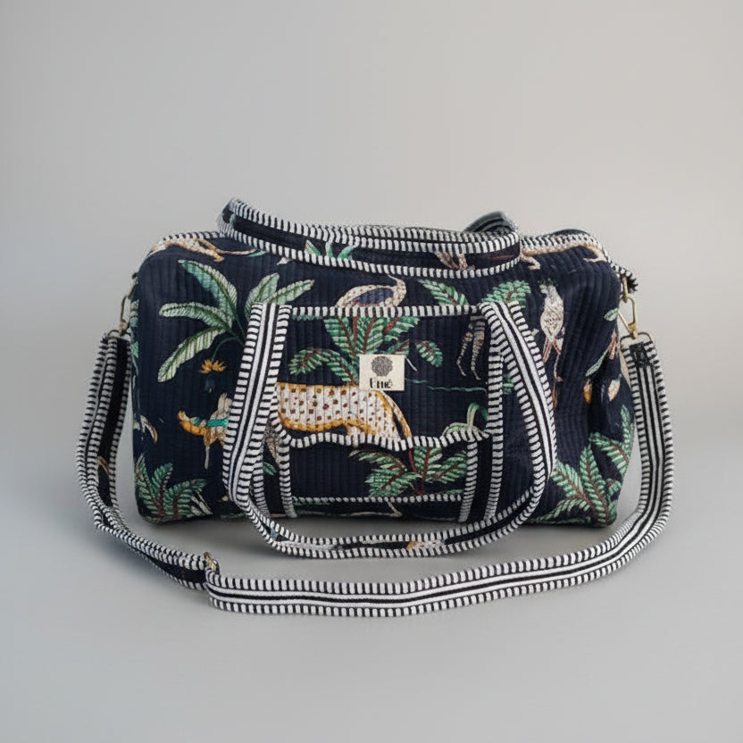 Weekendtas jungle zwart