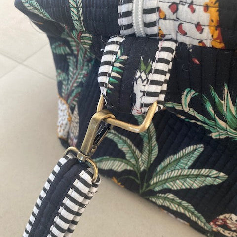 Weekendtas jungle zwart