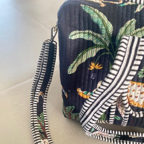 Weekendtas jungle zwart