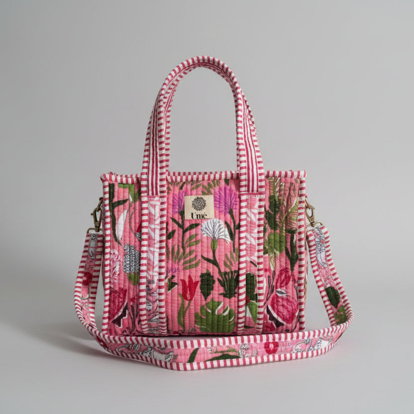 Flower Mini Totebag - Pink