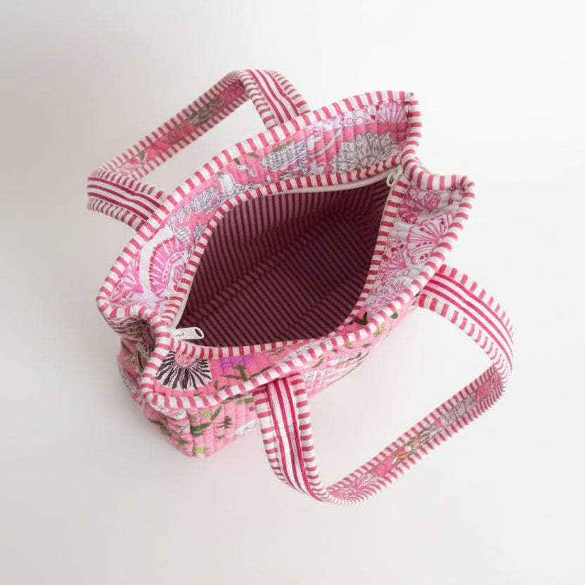 Flower Mini Totebag - Pink