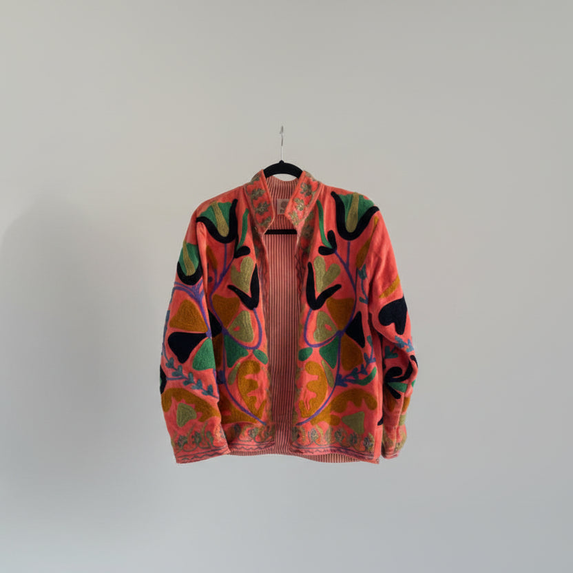 Suzani velvet oranje