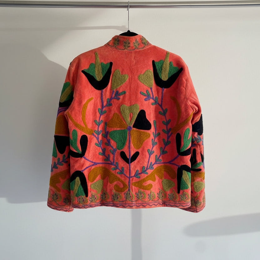 Suzani velvet oranje