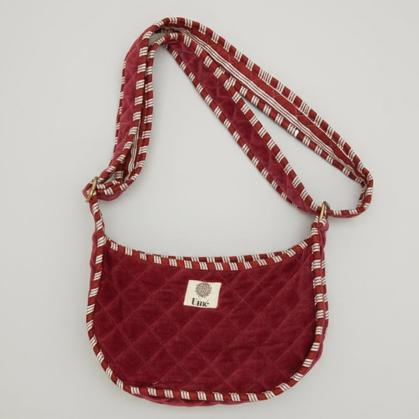 Mini Handbag - Velvet burgundy
