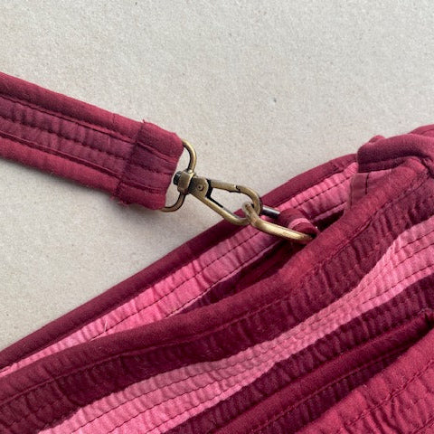 Mini Totebag - Burgundy Stripes