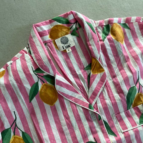 100% katoenen pyjama - Pink Lemon 🍋