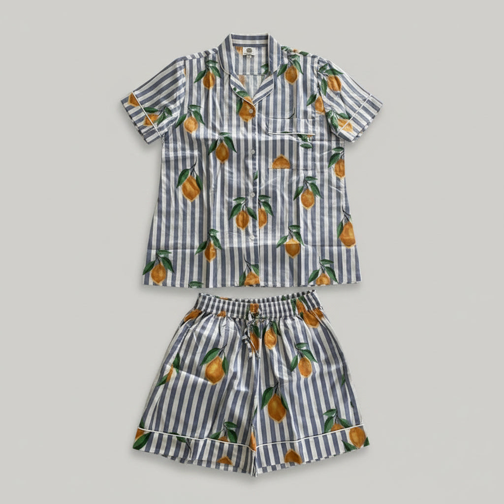 100% katoenen pyjama - Blue Lemon 🍋