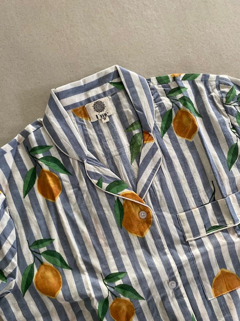 100% katoenen pyjama - Blue Lemon 🍋