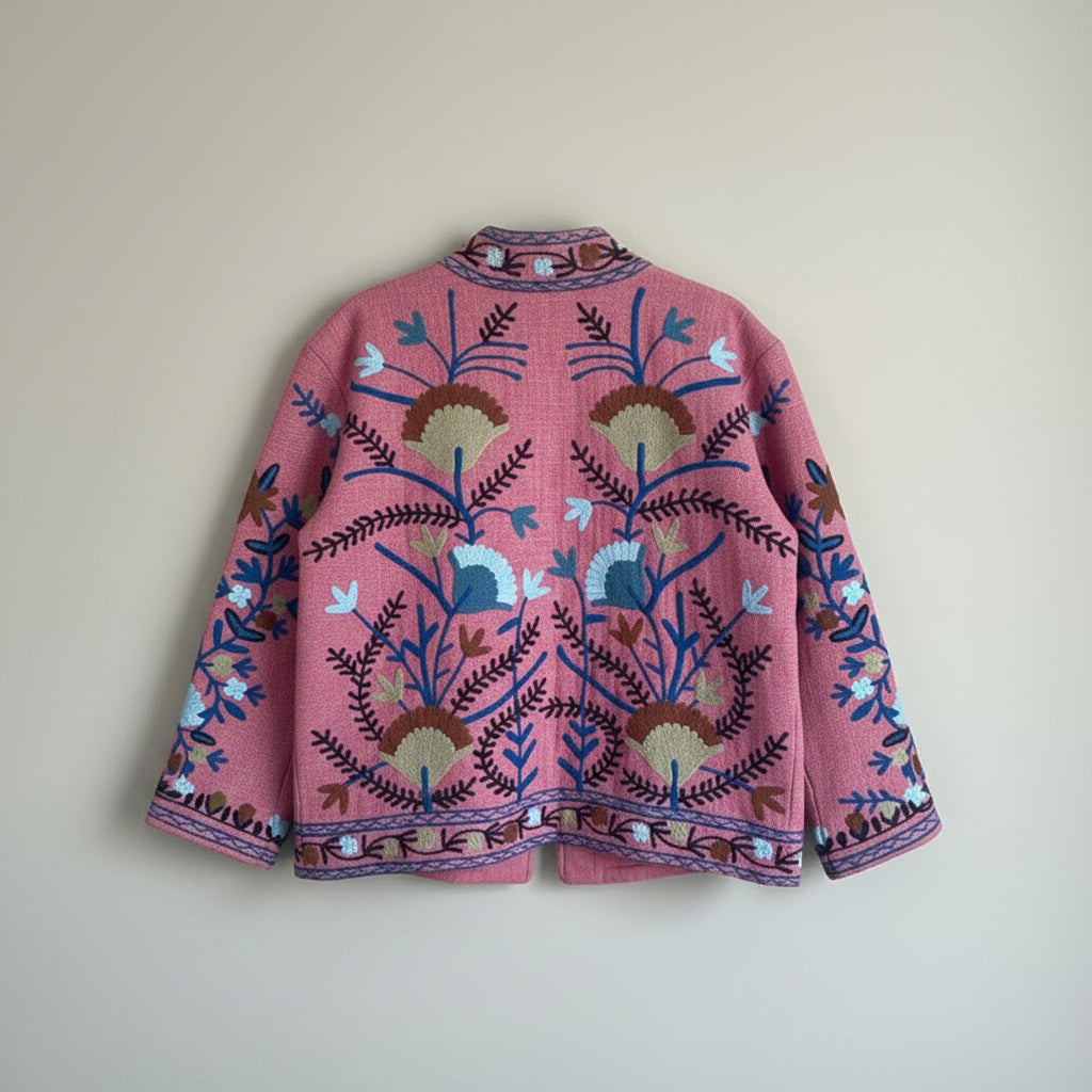 Suzani katoen roze