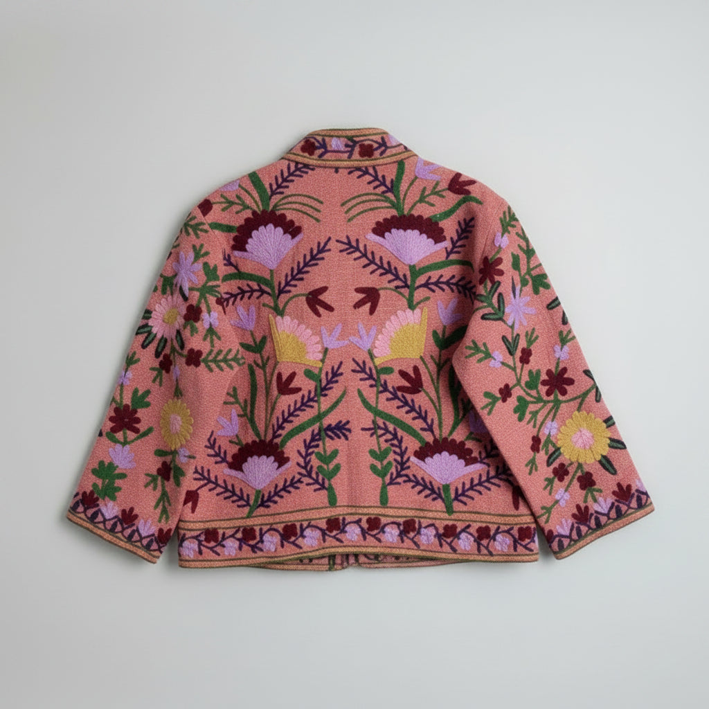 Suzani katoen roze N°2