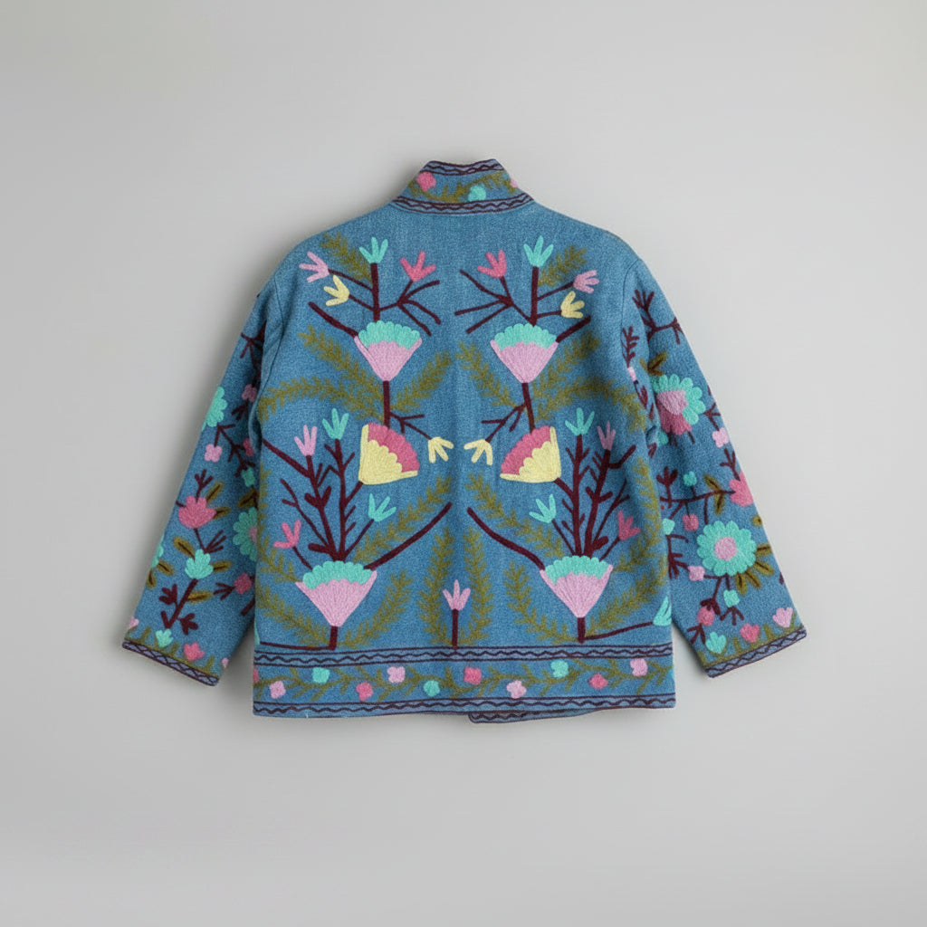 Suzani katoen blauw