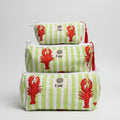 Toilettas green striped Lobster